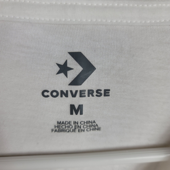 Converse men's tee shirts white blue Sz M - Picture 2 of 8